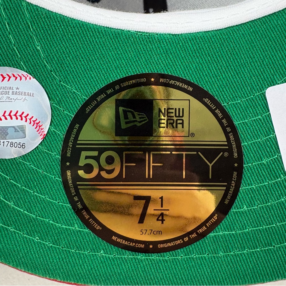 New Era Atlanta Braves Spring Satin 59FIFTY Fitted Hat Baseball Cap Adult 7 1/4 - Picture 7 of 8